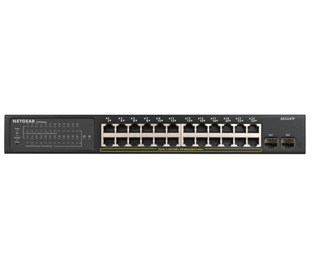 NETGEAR Przełącznik zarządzalny SMART S350 - GS324TP Pro 24xGE PoE 2xSFP GS324TP-100EUS - 742620 - zdjęcie 2